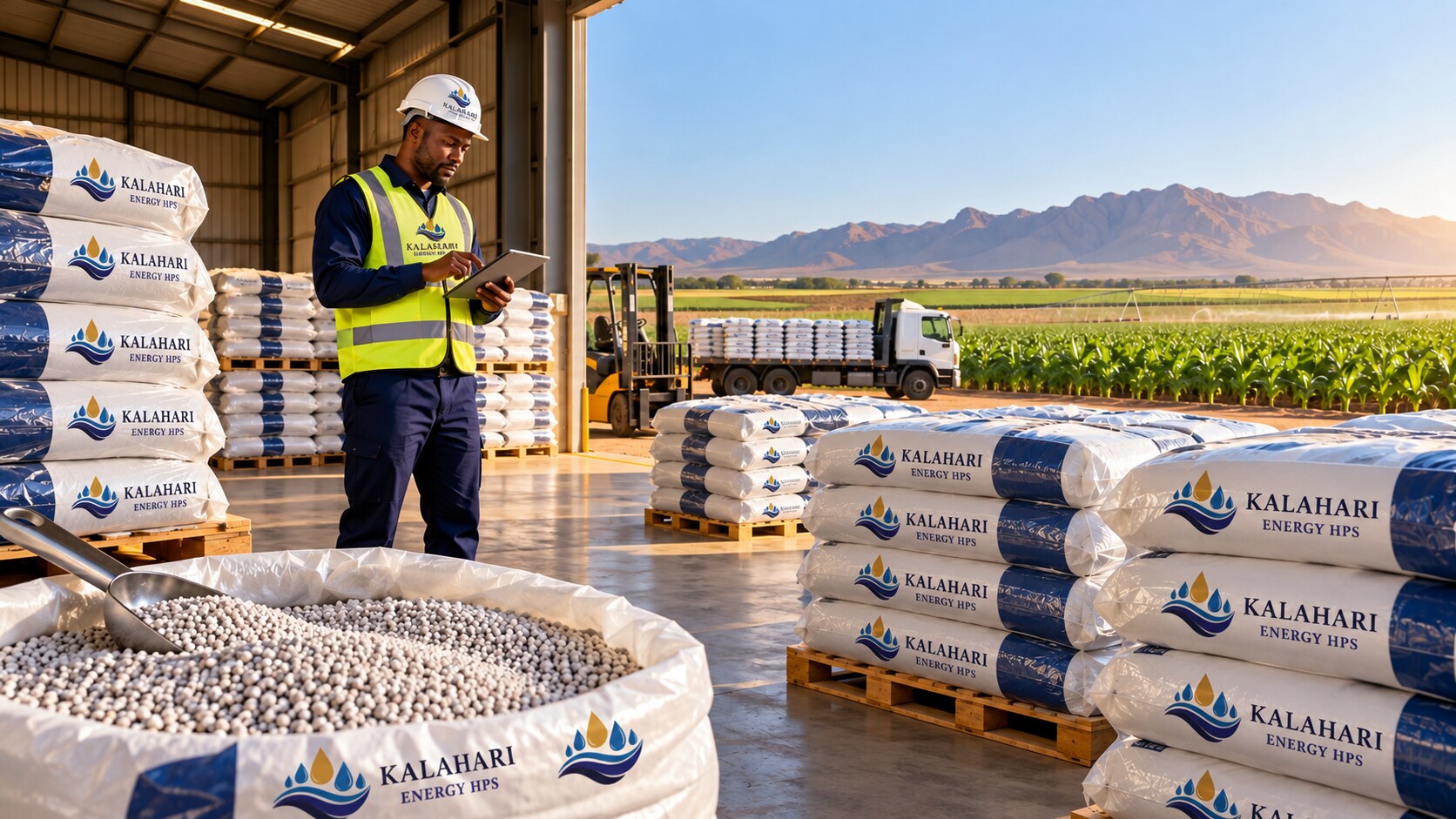 Fertilizer products prepared for agricultural distribution